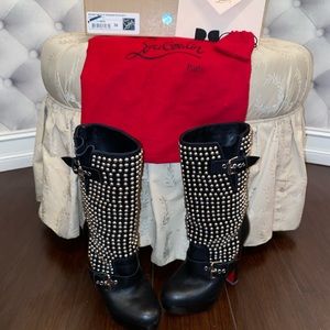 Christian Louboutin Marisa 140 calf VIP/suede Royal boot